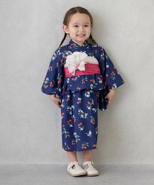 petit main / プティマイン 着物・浴衣・小物類 | 【WEB限定/2WAY着用】アソート浴衣（紺）