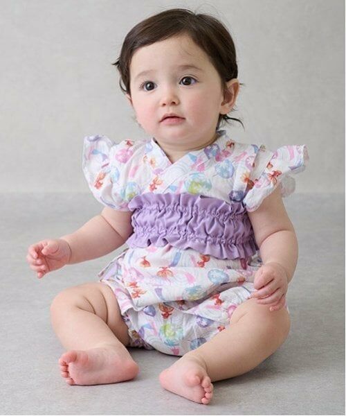 petit main / プティマイン 着物・浴衣・小物類 | 【WEB限定/リンク】girls babyアソート甚平（アイボリー）