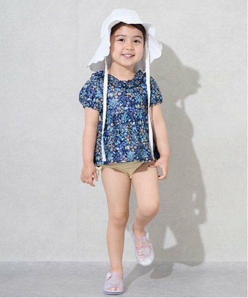 petit main / プティマイン 水着・スイムグッズ | 【WEB限定】【SWIM】パフスリーブタンキニ（紺）