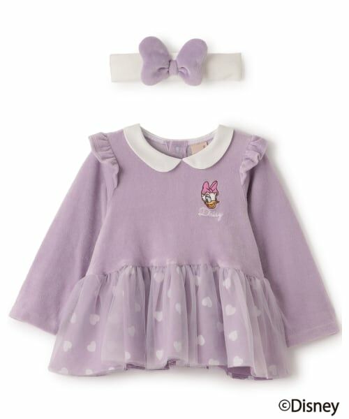 petit main / プティマイン Tシャツ | 【WEB限定】【Disney/リンク】なりきり長袖チュニック（ラベンダー）