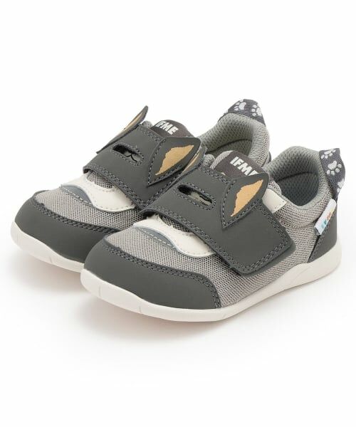 petit main / プティマイン スニーカー | 【IFME】アニマルスニーカー2（グレー）