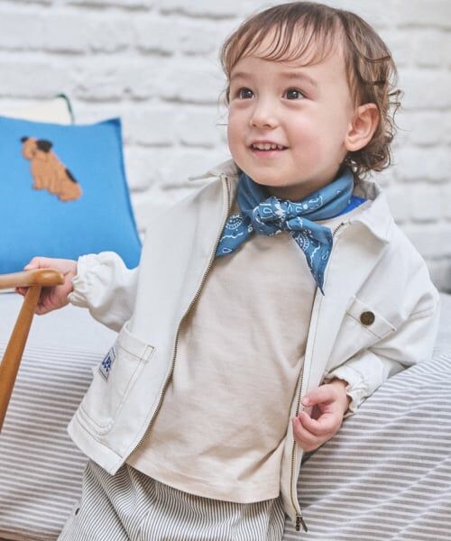 petit main / プティマイン ブルゾン | 【Lee】シャツアウター（オフ ホワイト）