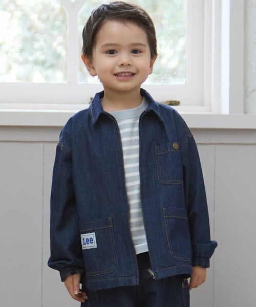 petit main / プティマイン ブルゾン | 【Lee】シャツアウター（紺）