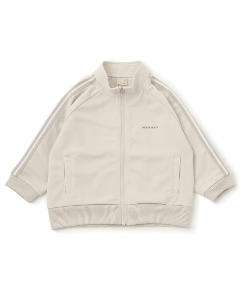 petit main / プティマイン カーディガン・ボレロ | トラックジャケット（ライト グレー）