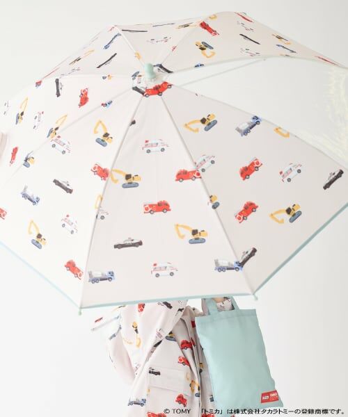 petit main / プティマイン 傘 | 【TOMICA】総柄傘（薄ベージュ）