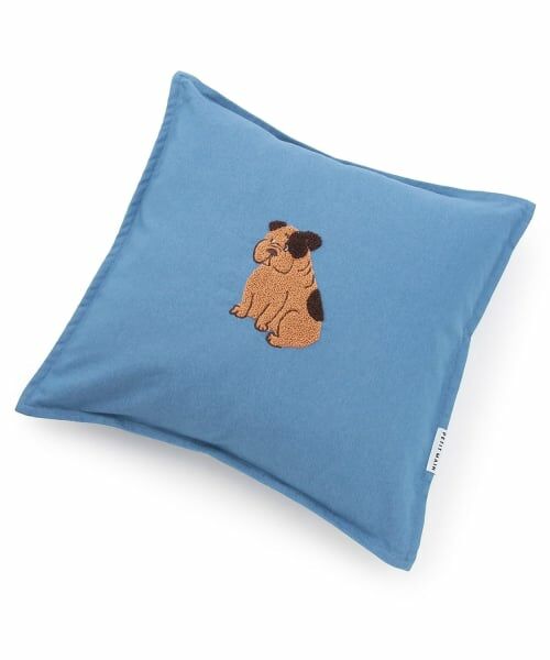 petit main / プティマイン その他 | アソートモチーフスクウェアクッション/LG（ブルー）