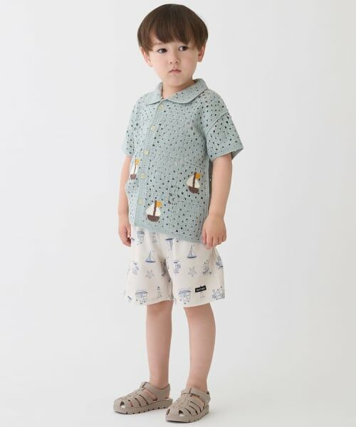 petit main / プティマイン ショート・ハーフ・半端丈パンツ | 【水陸両用】ハーフパンツ（オフ ホワイト）