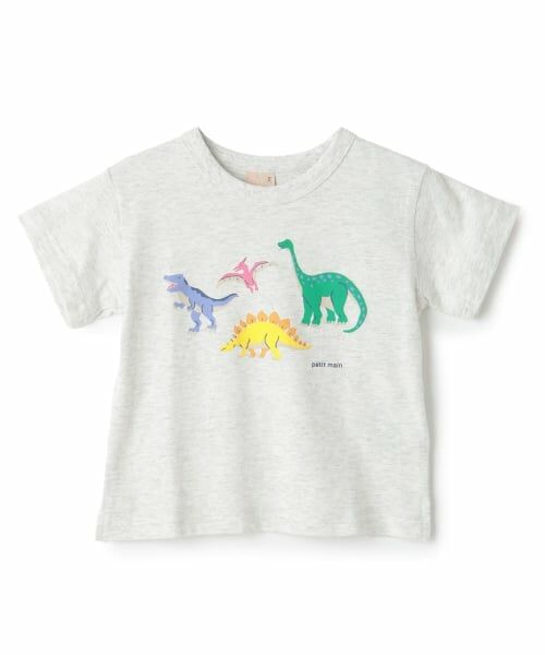 petit main / プティマイン Tシャツ | 【プティプラ】BOYS半袖Tシャツ（シロ杢）