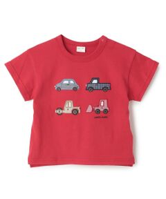 petit main / プティマイン Tシャツ | 【リンク】ヨット/車アップリケ半袖Tシャツ