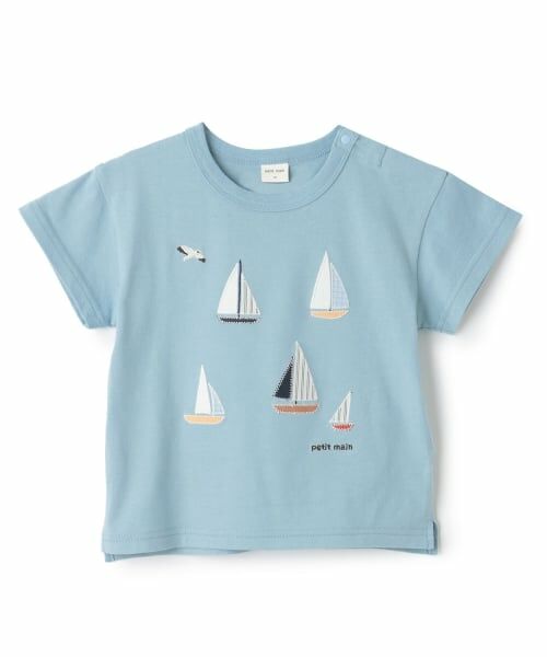 petit main / プティマイン Tシャツ | 【リンク】ヨット/車アップリケ半袖Tシャツ | 詳細16