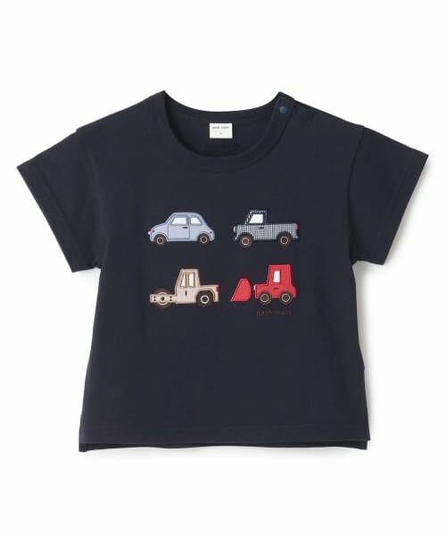 petit main / プティマイン Tシャツ | 【リンク】ヨット/車アップリケ半袖Tシャツ | 詳細17