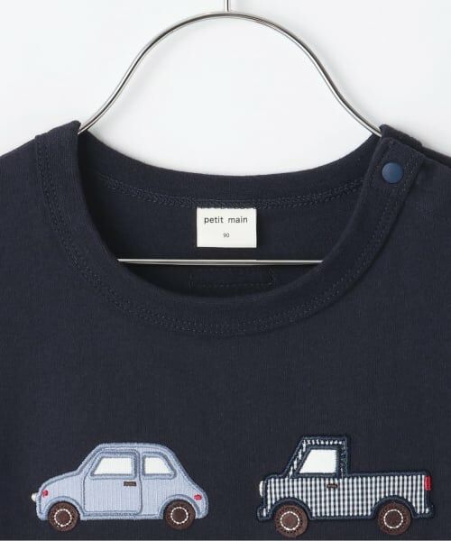 petit main / プティマイン Tシャツ | 【リンク】ヨット/車アップリケ半袖Tシャツ | 詳細2