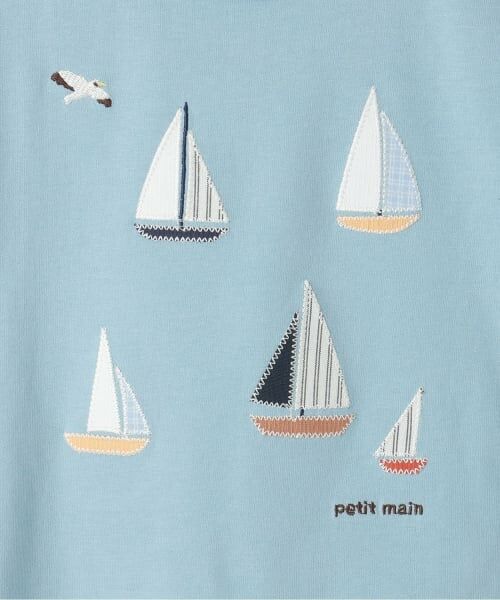 petit main / プティマイン Tシャツ | 【リンク】ヨット/車アップリケ半袖Tシャツ | 詳細8