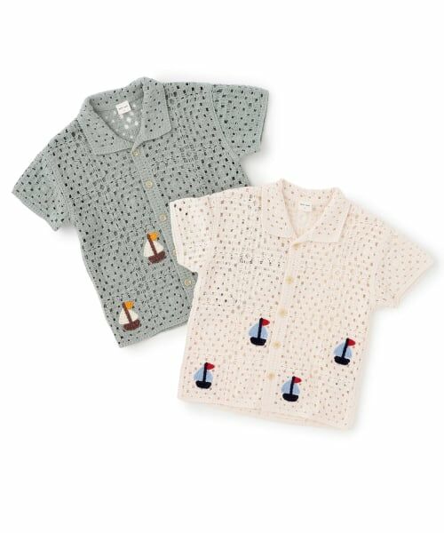 petit main / プティマイン ニット・セーター | クロシェ開衿シャツ | 詳細6