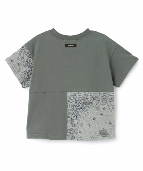 petit main / プティマイン Tシャツ | パッチワーク半袖Tシャツ | 詳細1