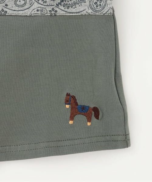 petit main / プティマイン Tシャツ | パッチワーク半袖Tシャツ | 詳細4