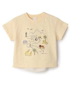 petit main / プティマイン Tシャツ | サファリ刺しゅう半袖Tシャツ