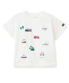 petit main / プティマイン Tシャツ | 【接触冷感】働く車刺しゅう半袖Tシャツ
