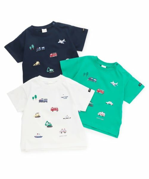 petit main / プティマイン Tシャツ | 【接触冷感】働く車刺しゅう半袖Tシャツ | 詳細13