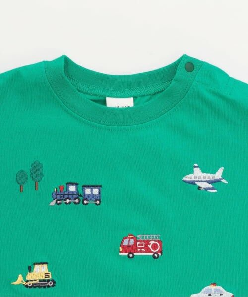 petit main / プティマイン Tシャツ | 【接触冷感】働く車刺しゅう半袖Tシャツ | 詳細2