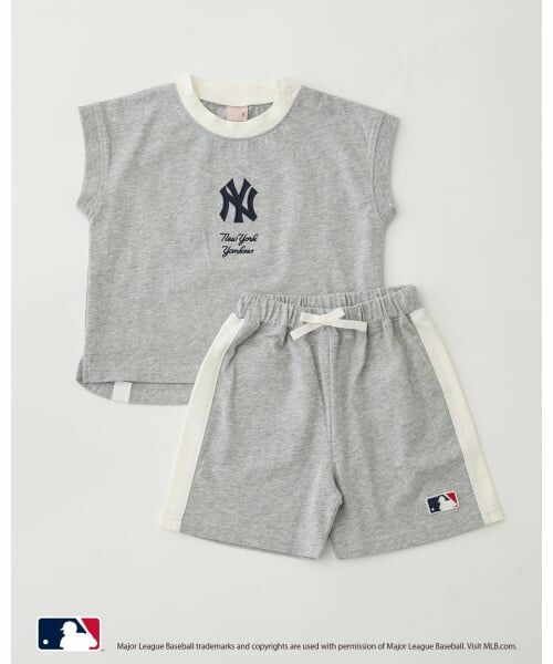 petit main / プティマイン Tシャツ | 【MLB】カットセットアップ(トップ グレー)