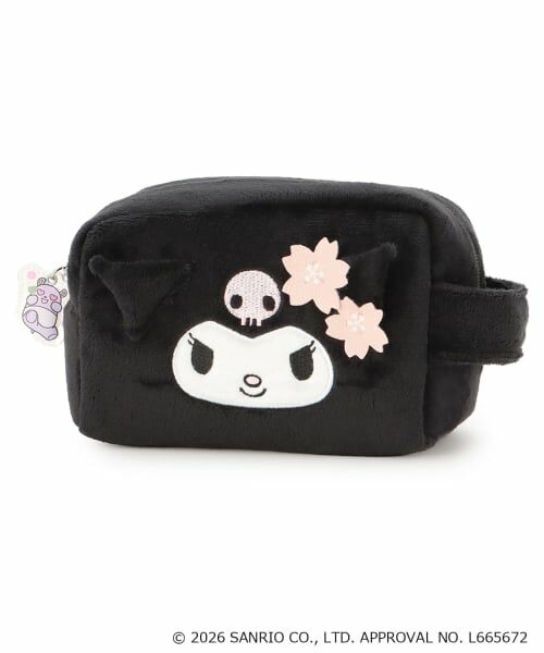 petit main / プティマイン ポーチ | 【サンリオキャラクターズ】お顔ポーチ/LG（黒）