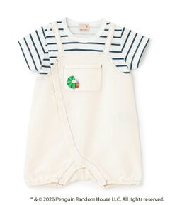 petit main / プティマイン ロンパース | 【はらぺこあおむし】サロペ風カバーオール