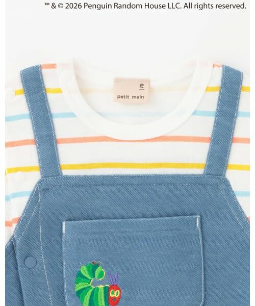 petit main / プティマイン ロンパース | 【はらぺこあおむし】サロペ風カバーオール | 詳細7