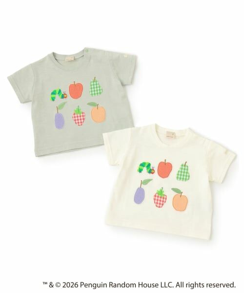 petit main / プティマイン ベビー・キッズウエア | 【はらぺこあおむし】フルーツアップリケ半袖Tシャツ | 詳細13