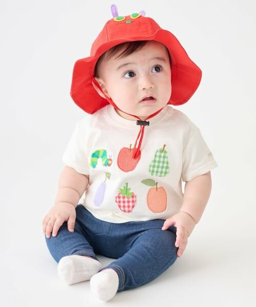 petit main / プティマイン ベビー・キッズウエア | 【はらぺこあおむし】フルーツアップリケ半袖Tシャツ | 詳細3