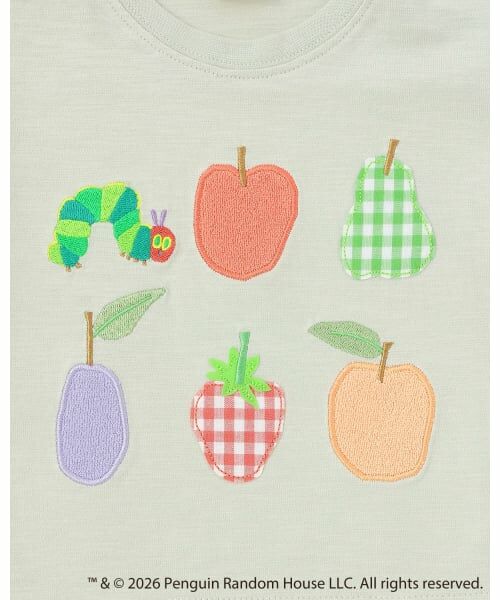 petit main / プティマイン ベビー・キッズウエア | 【はらぺこあおむし】フルーツアップリケ半袖Tシャツ | 詳細7