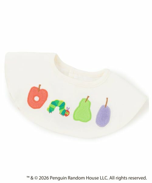 petit main / プティマイン スタイ・ビブ | 【はらぺこあおむし】フルーツモチーフスタイ（オフ ホワイト）