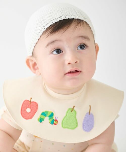 petit main / プティマイン スタイ・ビブ | 【はらぺこあおむし】フルーツモチーフスタイ（クリーム）