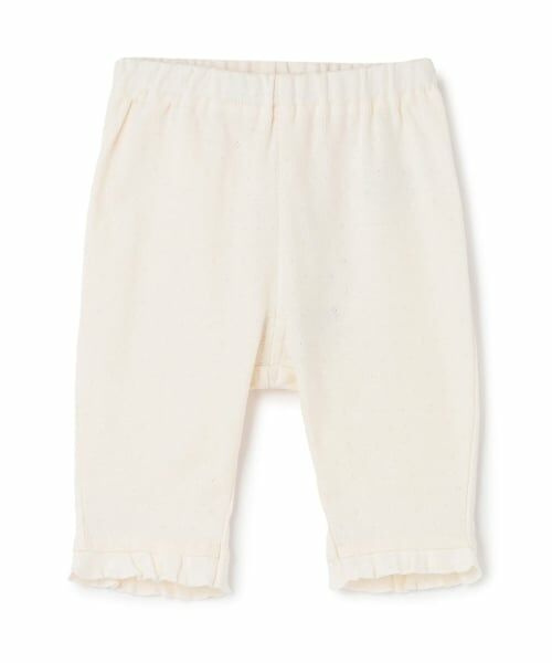 petit main / プティマイン ベビー・キッズウエア | 【プティプラ】裾フリル7分丈レギンス（オフ ホワイト）