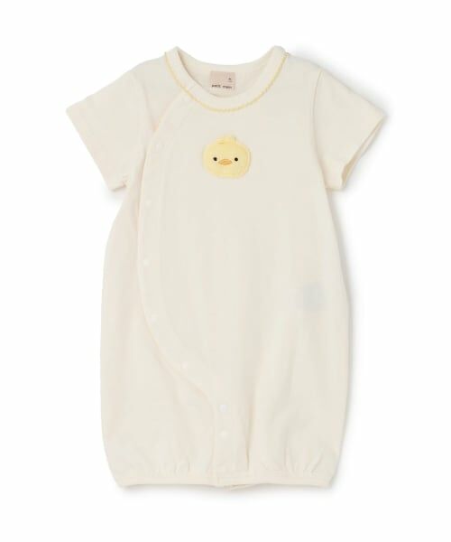 petit main / プティマイン ロンパース | 【オーガニック】アニマル2wayオール（アイボリー）