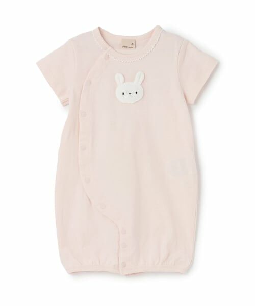 petit main / プティマイン ロンパース | 【オーガニック】アニマル2wayオール（ピンク）