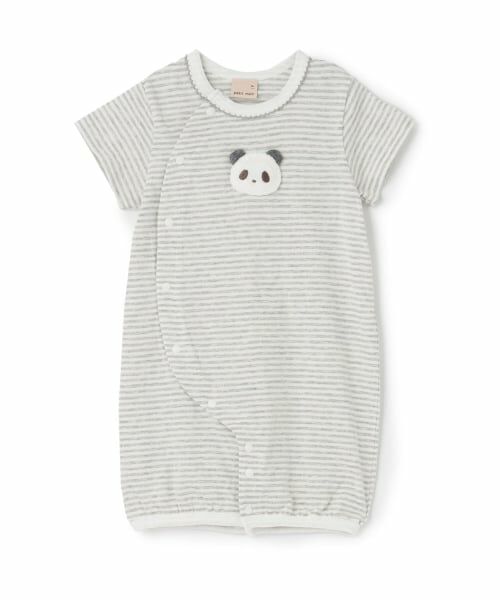 petit main / プティマイン ロンパース | 【オーガニック】アニマル2wayオール（グレー）