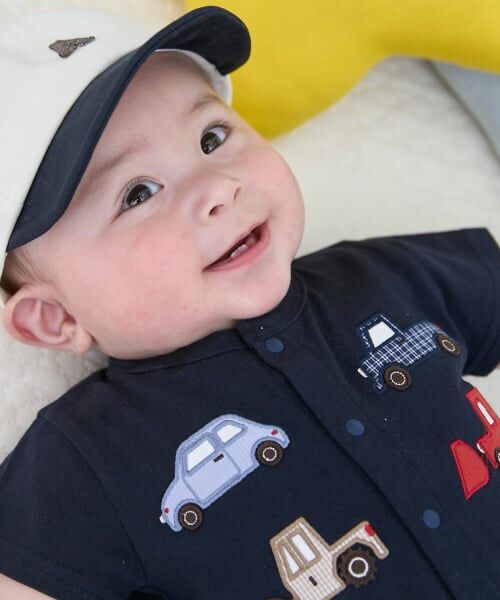 petit main / プティマイン ロンパース | 【リンク】アップリケカバーオール | 詳細2