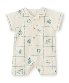 petit main / プティマイン ロンパース | 【リンク】インド綿刺しゅうカバーオール