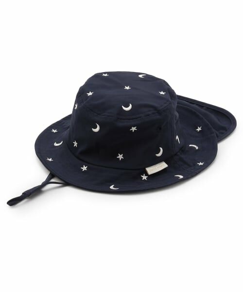 petit main / プティマイン ハット | 【遮熱】刺しゅうバケットハット（紺）
