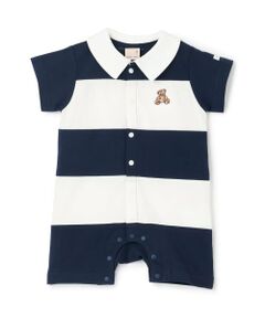 petit main / プティマイン ロンパース | 切り替えラガーカバーオール