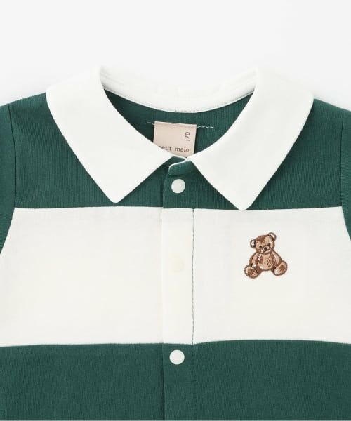 petit main / プティマイン ロンパース | 切り替えラガーカバーオール | 詳細2