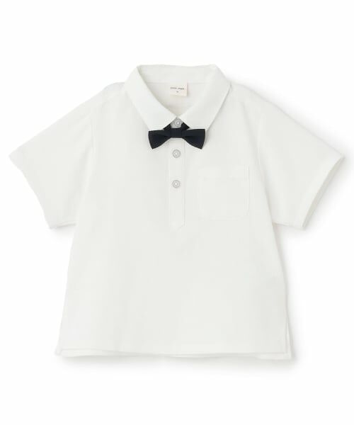 petit main / プティマイン シャツ・ブラウス | 【WINDRY】タイつきシャツ(オフ ホワイト)