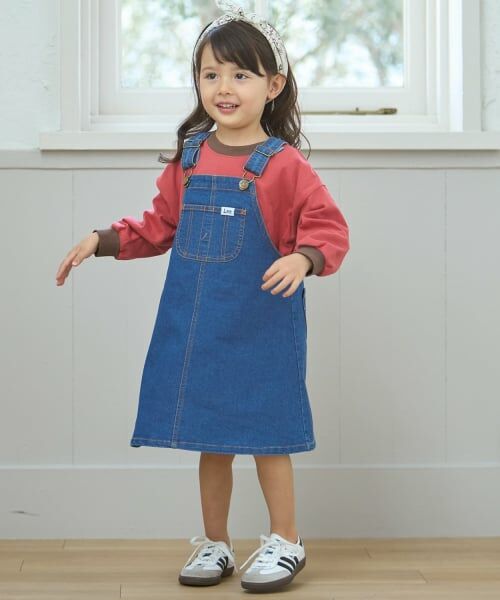 petit main / プティマイン サロペット・オールインワン | 【Lee】サロペットスカート（ブルー）