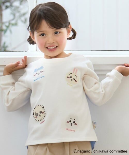 petit main / プティマイン Tシャツ | 【アニメちいかわ】お顔モチーフ長袖Tシャツ | 詳細2