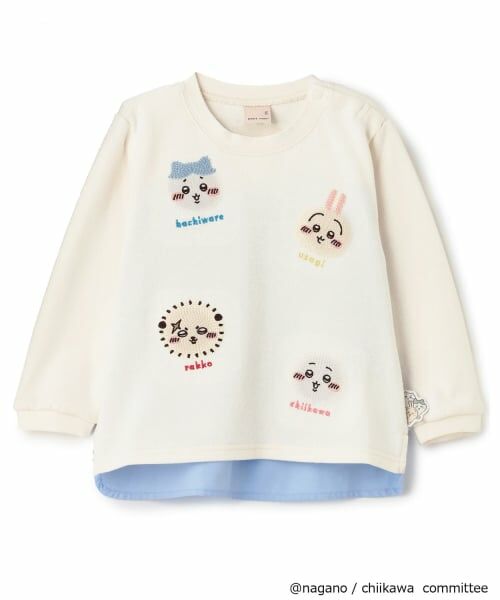 petit main / プティマイン Tシャツ | 【アニメちいかわ】お顔モチーフ長袖Tシャツ | 詳細7