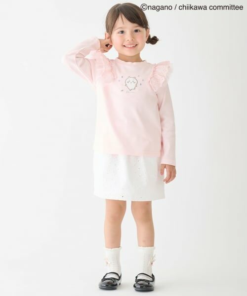 petit main / プティマイン Tシャツ | 【アニメちいかわ】肩フリル長袖Tシャツ | 詳細2