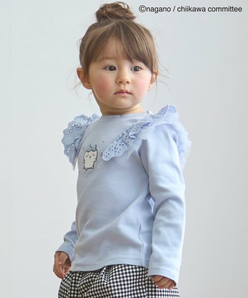 petit main / プティマイン Tシャツ | 【アニメちいかわ】肩フリル長袖Tシャツ | 詳細3