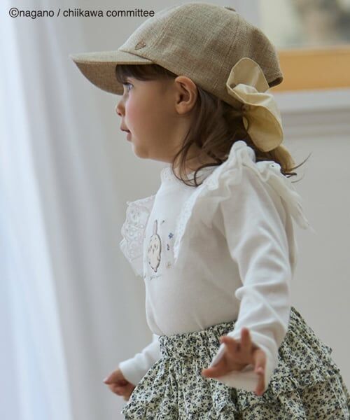 petit main / プティマイン Tシャツ | 【アニメちいかわ】肩フリル長袖Tシャツ | 詳細5