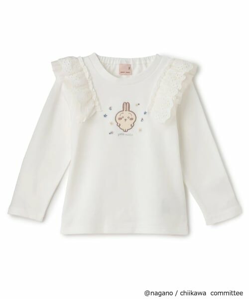 petit main / プティマイン Tシャツ | 【アニメちいかわ】肩フリル長袖Tシャツ | 詳細7